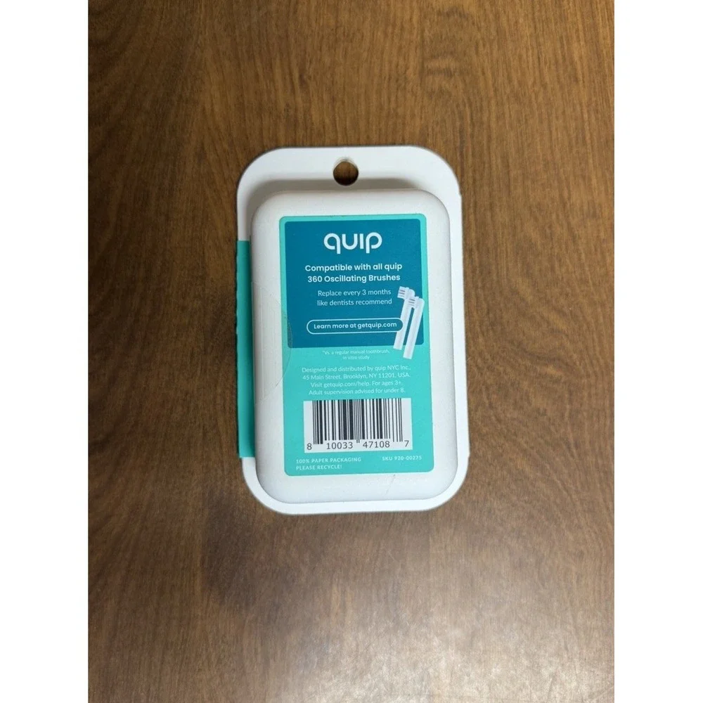 Quip 360 White Oscillation Replacement Brush Heads 6 New Sealed Soft Bristle